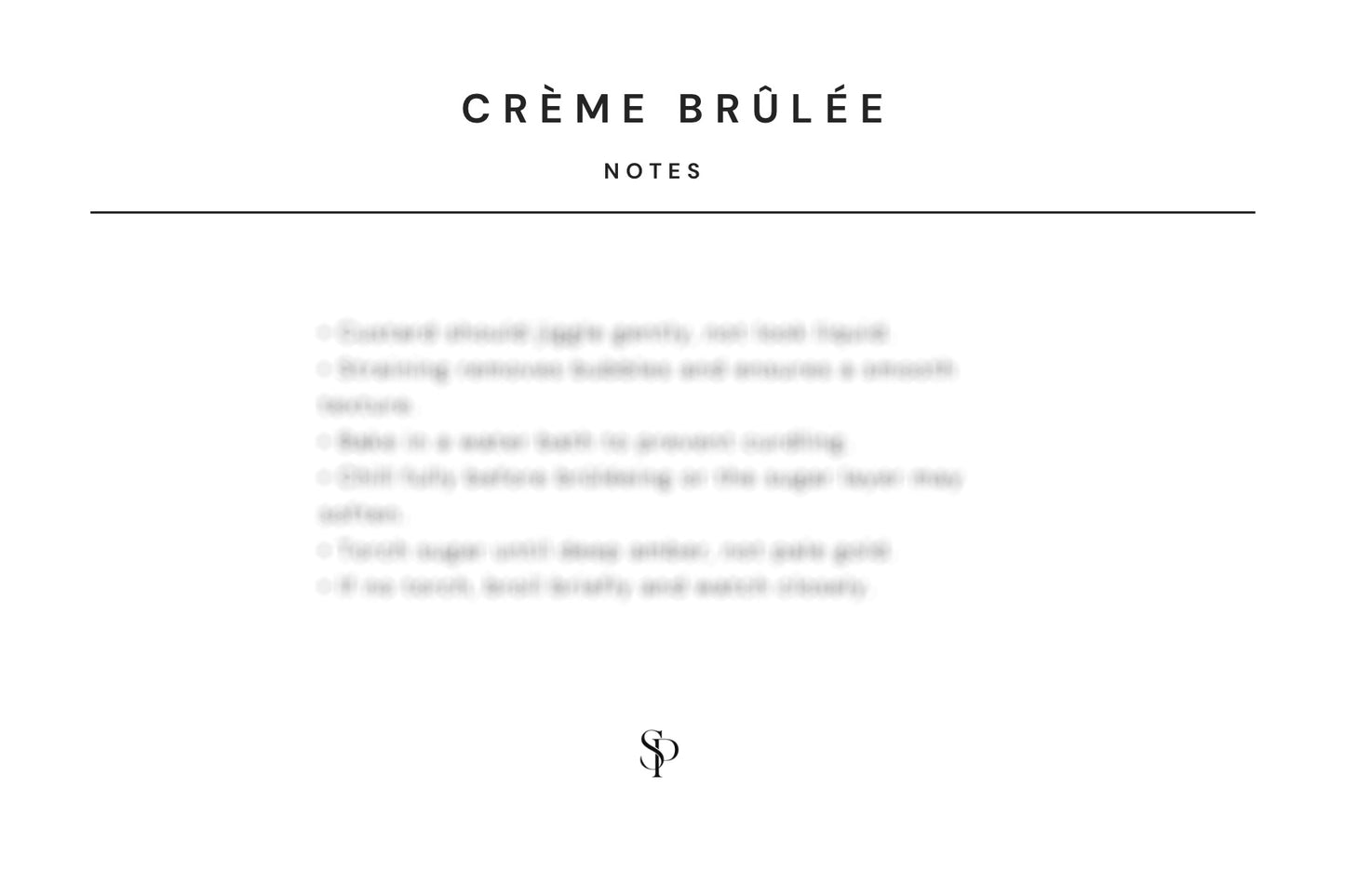 Crème Brûlée